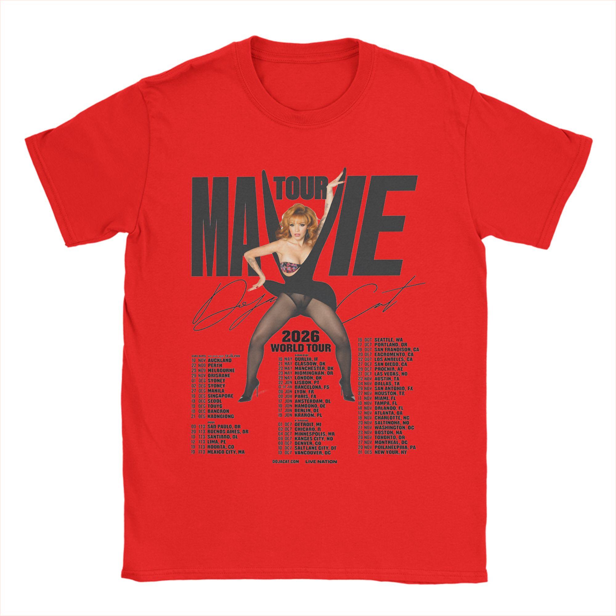 

Doja Cat Tour Ma Vie TShirt Summer Harajuku T Shirts Unisex Pure Cotton O Neck Plus Size 5XL Top Tees ShortSleeved Y2K Basic Top S