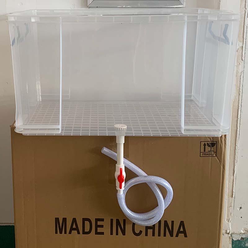 Turtle Tank with Drainage Hole - Transparent Breeding & Storage Box, Small/Large Size for Home Use