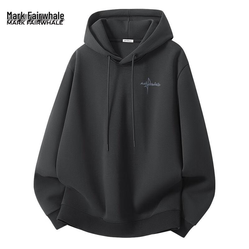 Mark Fairwhale Men's Loose-Fit American-Style Hooded Pullover Sweatshirt