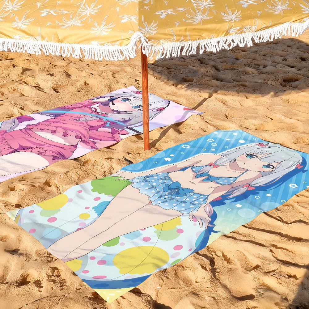 Anime cute I-Izumi S-Sagiri Towel Drying Bath Towel Applicable To Light Swimming Camping Yoga Beach Out