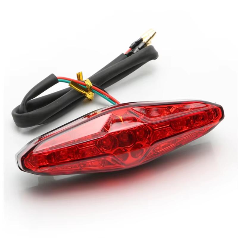 1Pcs License Plate Rear Taillight Universal 12V Motorcycle Brake Stop Tail Lights Motor Equipments Motorcycle Lamp Accessories