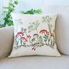 45X45Cm Green Fresh Tulip Throw Pillow Cover Flower Embroideredstamping Waist Cushion Cover Decor Home Decorative Pillowcase