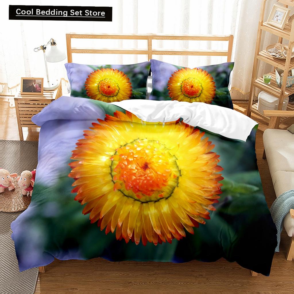 Spring Flowers King Queen Duvet Cover Colorful Floral Bedding Set Cherry Blossoms Quilt Cover 2/3pcs Polyester Comforter Cover