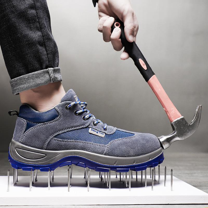 

Labor shoes men s lightweight and breathable 2025 steel bag head anti-scalding, anti-smashing and anti-piercing summer wear-resistant electric weldin 45 серый
