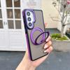 KEYSION Custodia Magnetica Traslucida Opaca per Telefono per Samsung Galaxy S25 S26 Ultra 5G S26+ Supporto ad Anello Rotante a 360° Copertura Antiurto