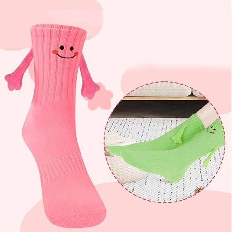 Magnetic Holding Hand Socks,Valentine Day Gifts Funny Couple Socks Magnetic Suction Doll Socks Boyfriend Girlfriend Sock