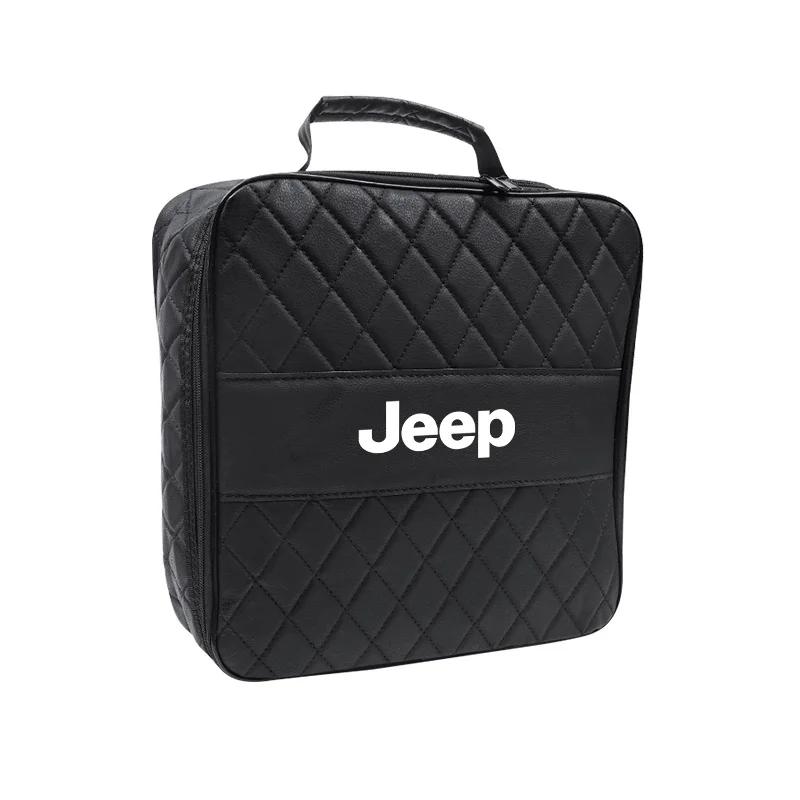 

Для автомобиля Jeep Зарядный пистолет Кожаная сумка Коробка для хранения Автоаксессуары Для Jeep Grand Cherokee Wrangler JK Gladiator Compass Rene