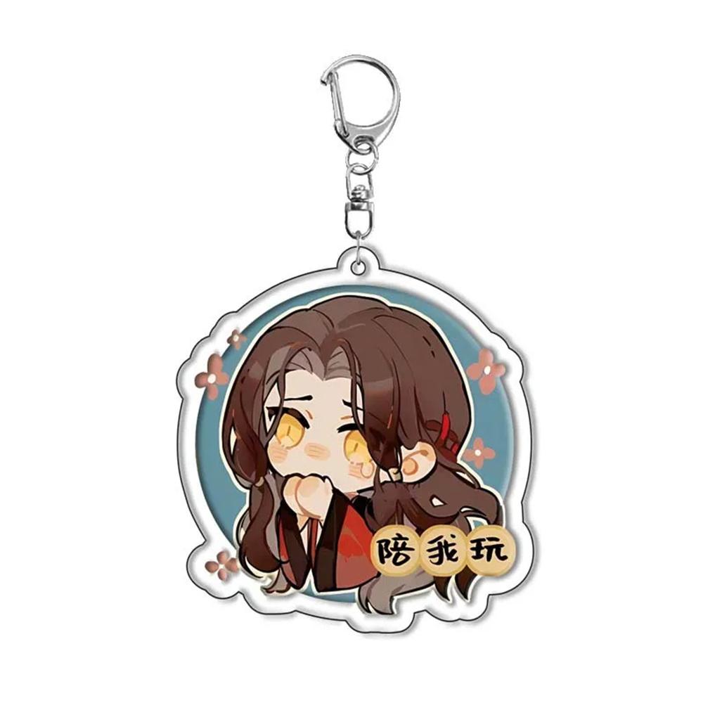 6CM Key Ring Figure Game Ashes Of The Kingdom Anime Acrylic KeyChain With Lu Su Liu Bian Sun Ce Desktop Display Decoration Gift