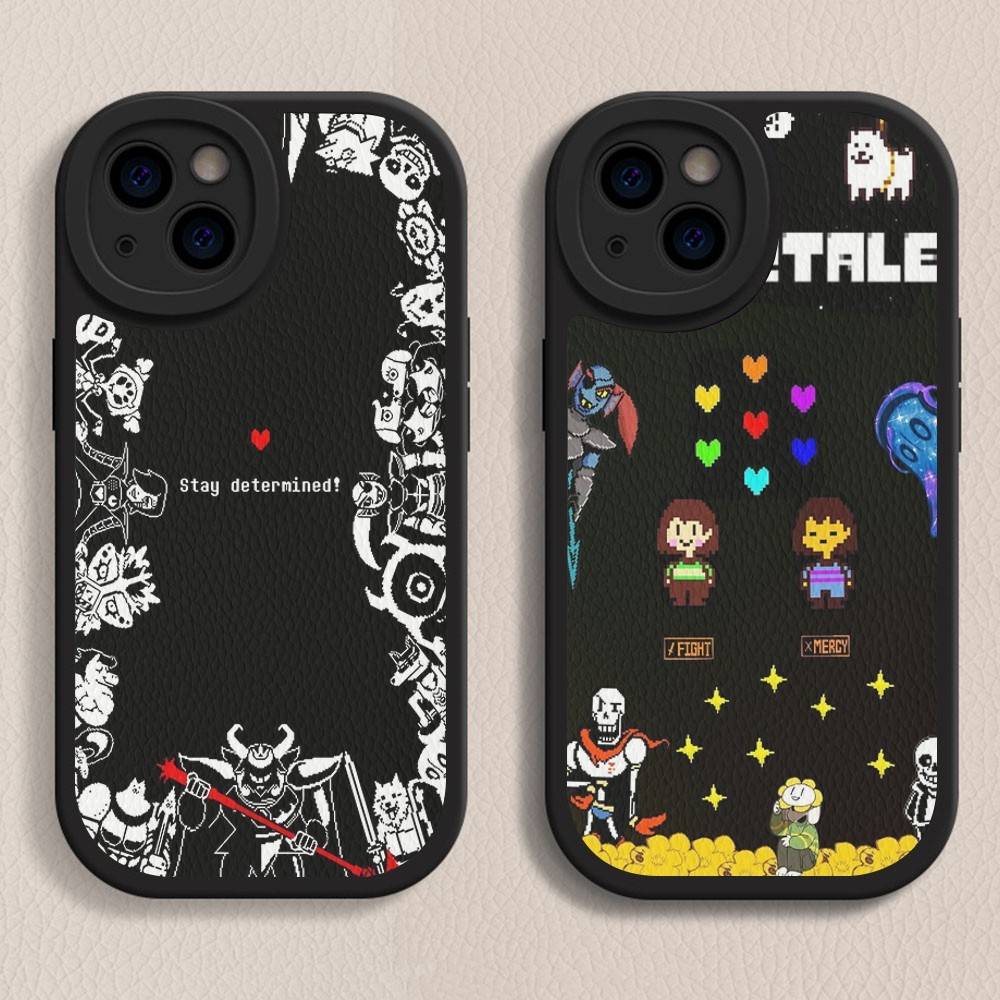 U-Undertale For IPhone 16 15 14 13 12 11 Pro Max Plus Leather Phone Cover