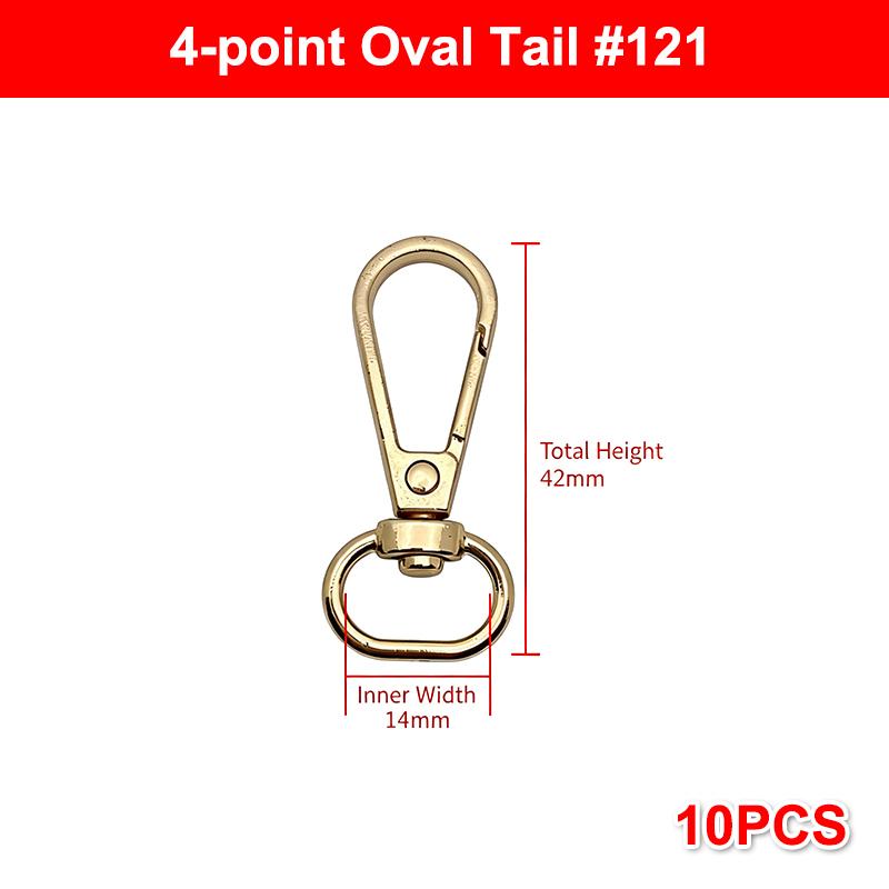 10Pcs Zinc Alloy Swivel Snap Hooks With Heavy Duty Rust Proof Structure For Diy Bag Making Keychain Lanyard Crafting Projects