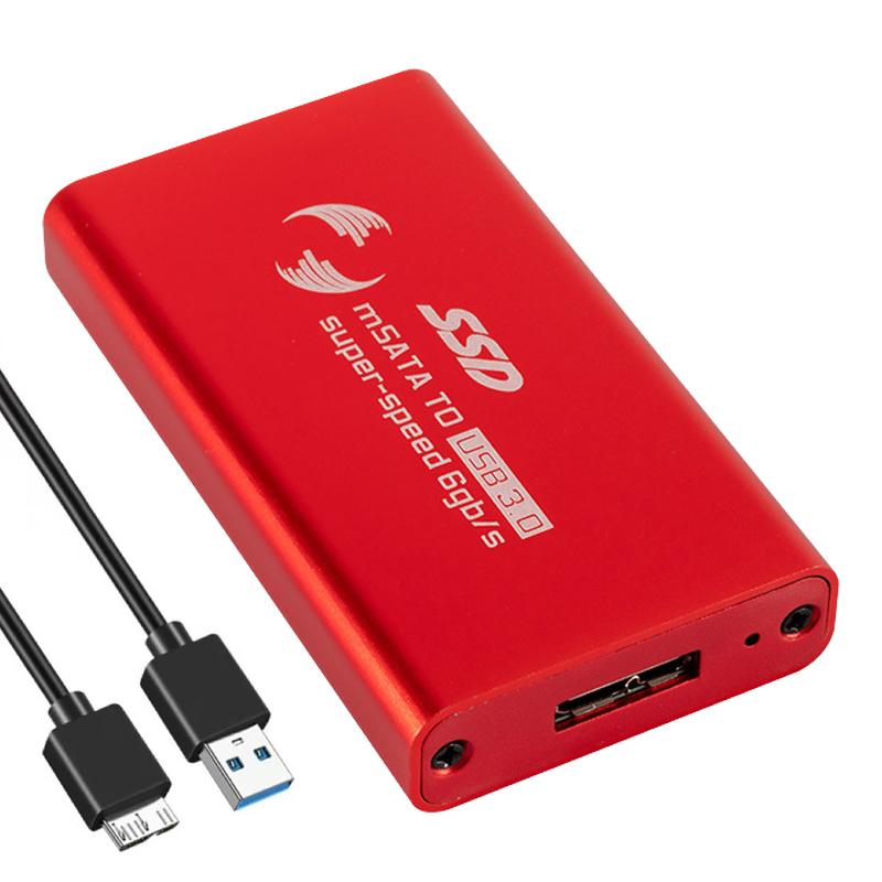 M.2 SSD Enclosure Aluminum Alloy MSATA USB 3.0 High Speed Data Transfer External Hard Drive Case for 2230/2242/2260/2280