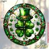 2D Flat Acrylic St. Patrick'S Day Sun Catcher - Clover & Top Hat Design,Window Hanging Decor, Lucky Charm,Irish Themed Housewarming Gift,Garden Decor