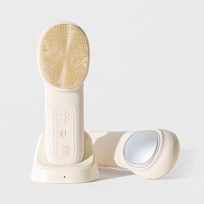 Oha kalt und heiß Vibrationsreiniger Gesichts-Schönheitsgerät Massagegerät Gesichtswasch-Elektrisch-Silikon-Reiniger