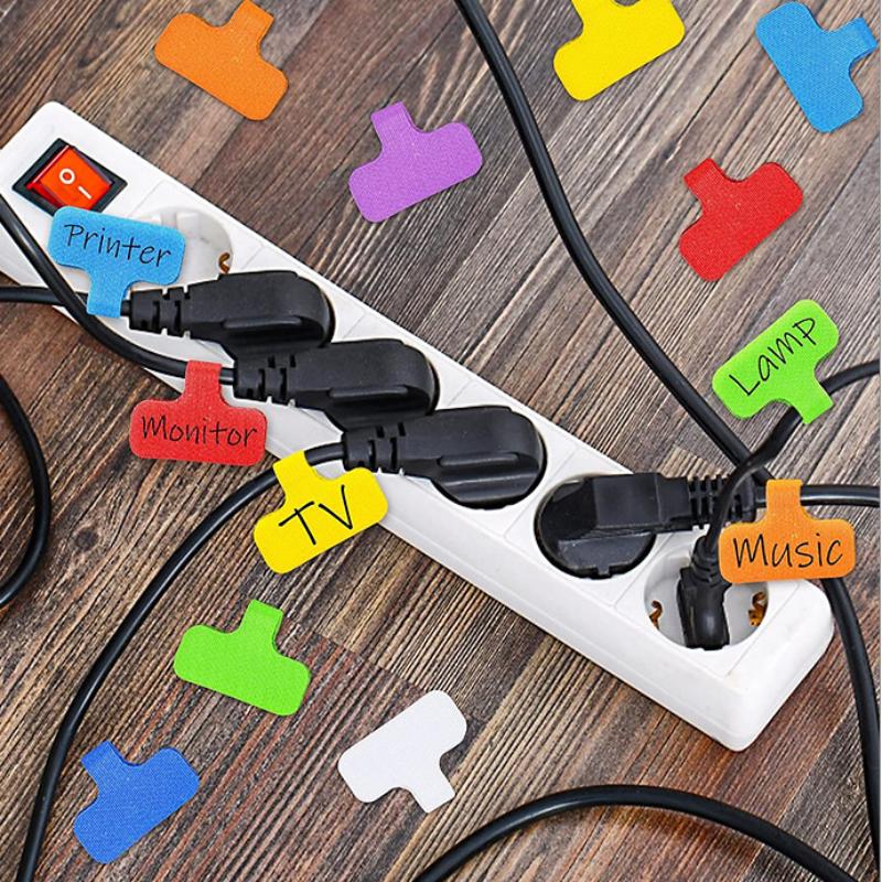 Label Velcro Wordable Color Cable Identification Adhesive Wordable Wire Classification Strap