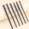 HMU Custom Logo Black Vegan Wooden Fluffy Blending Eyeshadow Brushes Private Label With Case