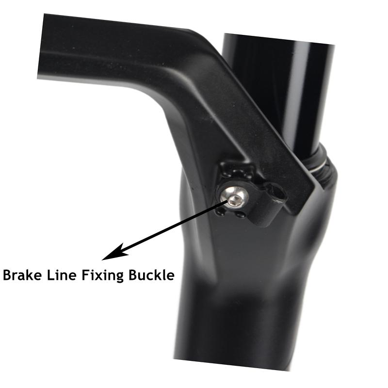Gravel Magnesium Alloy Off-Road Front Fork 700C Shock Absorbing Air Suspension Conical Bicycle Disc Brake Thru Axle 100 * 12MM