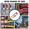 2 Stück = 1 Set rote Kupfer-Ringkabelschuhe, Lötanschlüsse M6/M8/M10, Kabelverbinder-Set für blanke Kabel