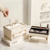 Light Luxury Tissue Box Holder Organizer Home Living Room Coffee Table Multifunctional Bedroom Desk Remote Control Storage Rack