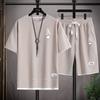 Modischer lässiger Herren-Sportanzug kurzärmeliges T-Shirt und Outdoor-Sommer-Sporthose zweiteiliges Set täglich lässig