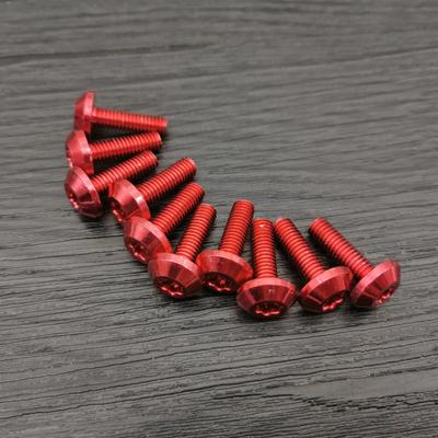 10Pcs Bolts Screw Black Aluminum Adornment M6 X 20Mm M5 X 16Mm Motorcycle Red Anodised 25Mm Bolts Red Screws M6 M5 Cap Head