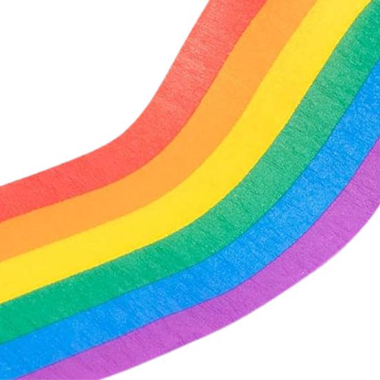 32ft Rainbow Crepe Paper Streamers Colourful Crepe Paper Roll for Birthday Party
