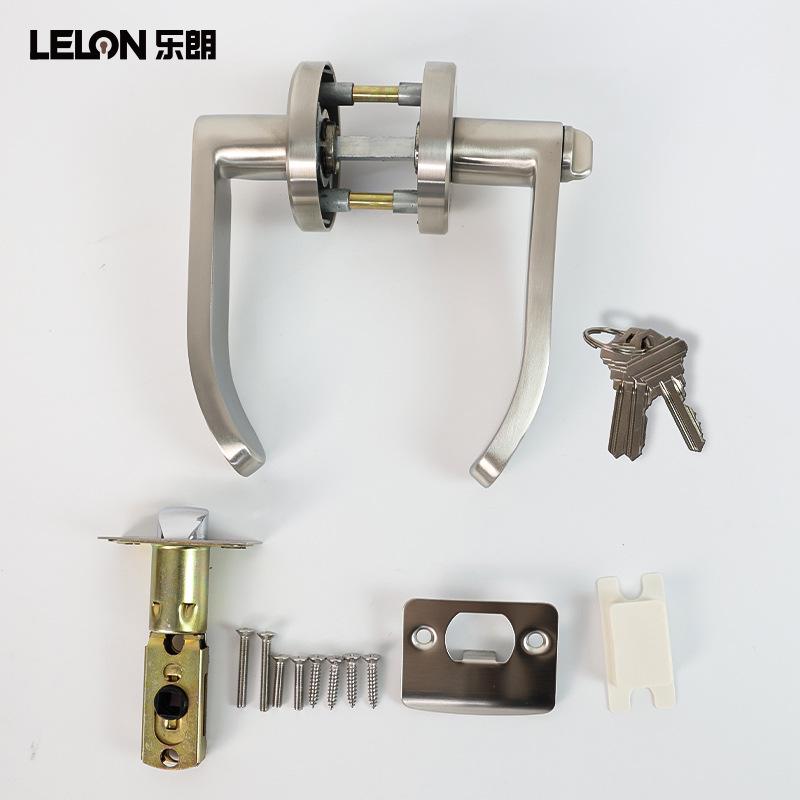 European Style Stainless Steel 304 Three-Bar Lever Privacy Door Lock for Bathroom