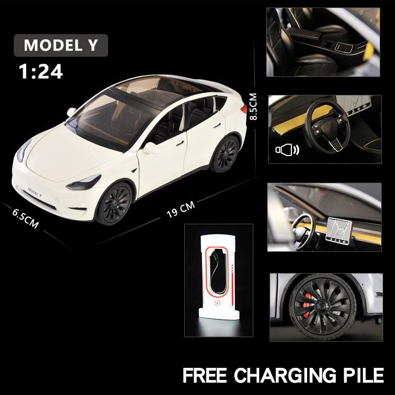 1:24 Model Y Premium Elektryczny Crossover Metalowy Odlew Model Samochodu Dekoracja na Biurko Kolekcjonerski Ornament Prezent Świąteczny Dla Przyjaciela
