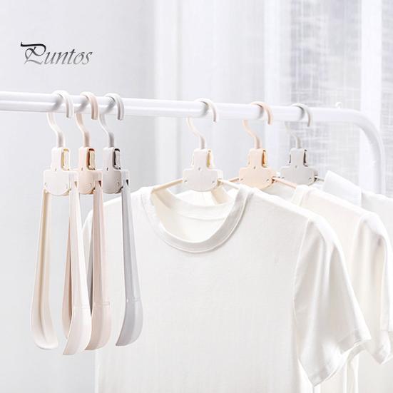 10Pcs Foldable Plastic Clothes Hangers Foldable Design Stable Durable Load-Bearing Design Not Easily Deformed Clothes Drying Racks