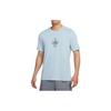 T Shirts Men's Light Blue Crew Neck Moderate Straight Fit DQ1880-425