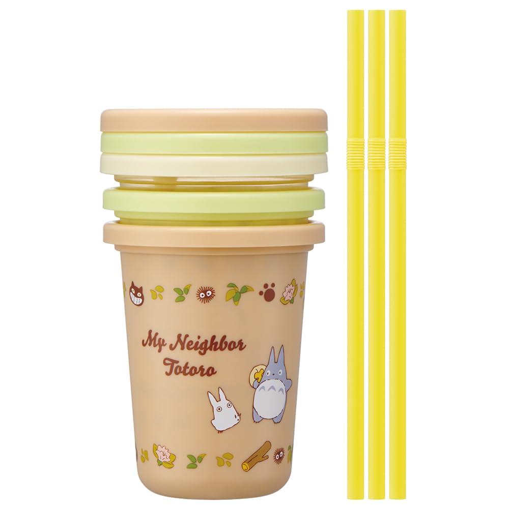 Skater 230ml Tumblers with My Neighbor Totoro Cat Bus Studio Made In Straws, 3-Pack, Design, Ghibli, Japan, SIH2ST-A