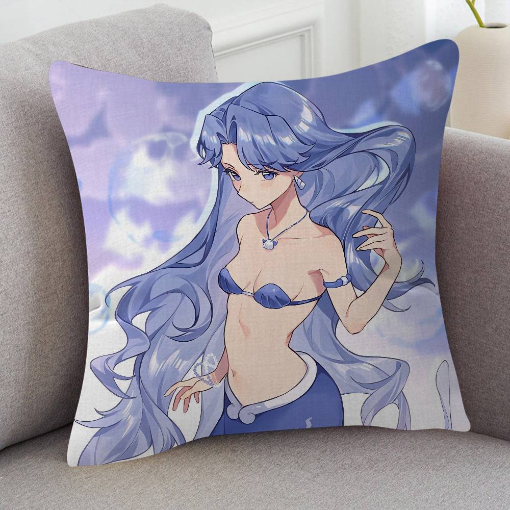 Anime Mermaid Melody Pichi Pichi Pitch Pillow Case Soft Double Sided Print Sofa Cushion Cover Throw Pillow Covers
