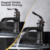 Waterfall Faucet Bathroom Faucet Single Handle One Hole Oil Rubbed Bronze Finish Large Spout Lavatory Faucets Oil Rubbed Bronze