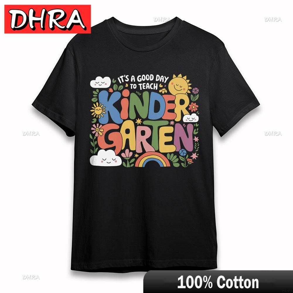 

Womens Oversize TShirt Kindergarten Teach Graphic Tee Short Soft Cotton Black Cool Shirts Tops for Summer TShirt Girls Youth 3XL