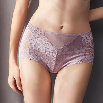 Ladies Sexy Mesh Panties High-waist Seamless Lace Underwear Briefs Transparent Silk Women Cotton Health Knickers Lingerie