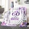 Birthday Gift For Her 60Th Birthday Home Custom Blankets Comfortable Soft Lightweight All Seasons Multipurpose Blanket Picnic Sofa Office Bed Living