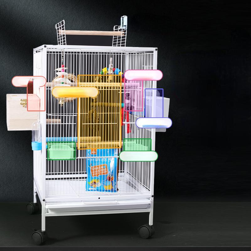 Bird Cage with Bird Feeder Bird Nest Breeding Box Supplies Toy Grass Nest Ornamental Villa Large Bird Cage
