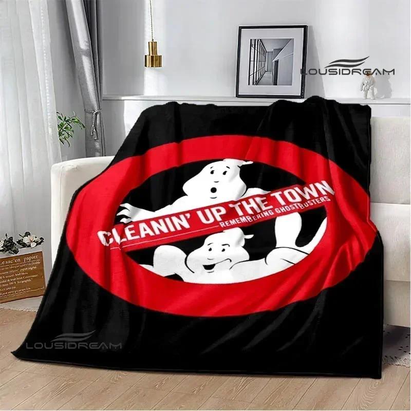 Coperta Stampata Cartoon G-Ghostbusters Calde Coperte in Flanella Morbide e Confortevoli Coperta da Casa Viaggio Fodere per Letto Regalo di Compleanno