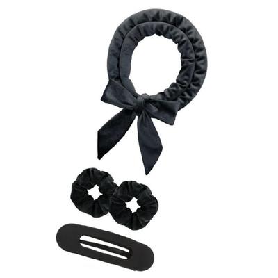 Heatlessly Hair Rollers Satined Fabric Hair Styling Tool Overnight Hair Curling Kits Travel Essential Curler Band 4PCS