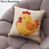 Cute Farm Chicken Throw Pillow Covers Home Decor Pattern Cushion Cover Suitable For Sofa Bedroom Car Pillow Cover