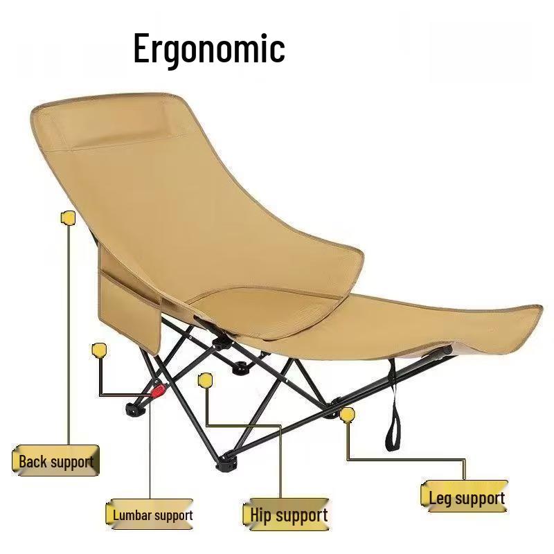 Outdoor Folding Adjustable Moon Camping Chair
