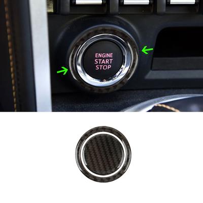 Car Styling Real Carbon Fiber Engine Start Stop Button Ring Cover Trim For Toyota 86 Subaru BRZ 2013 2014 2015 2016