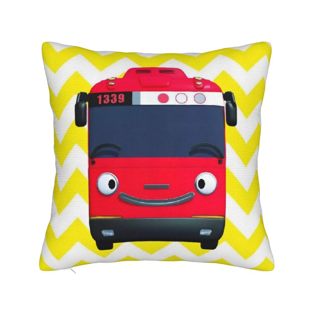 Decorative Pillowcase Tayo The Little Bus Product Home Throw Pillow Case Cover Zippered MultiSize