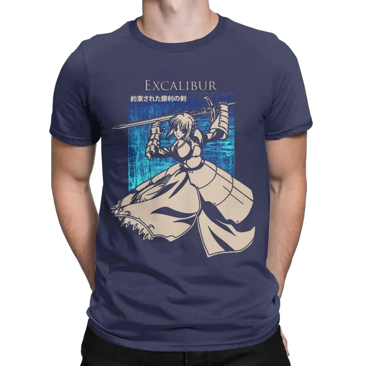 

Fate Series Saber (Artoria Pendragon) Excalibur T-Shirt, Unisex Anime Fan Streetwear Tee, 100% Cotton Casual Short Sleeve Top XXXL зелений