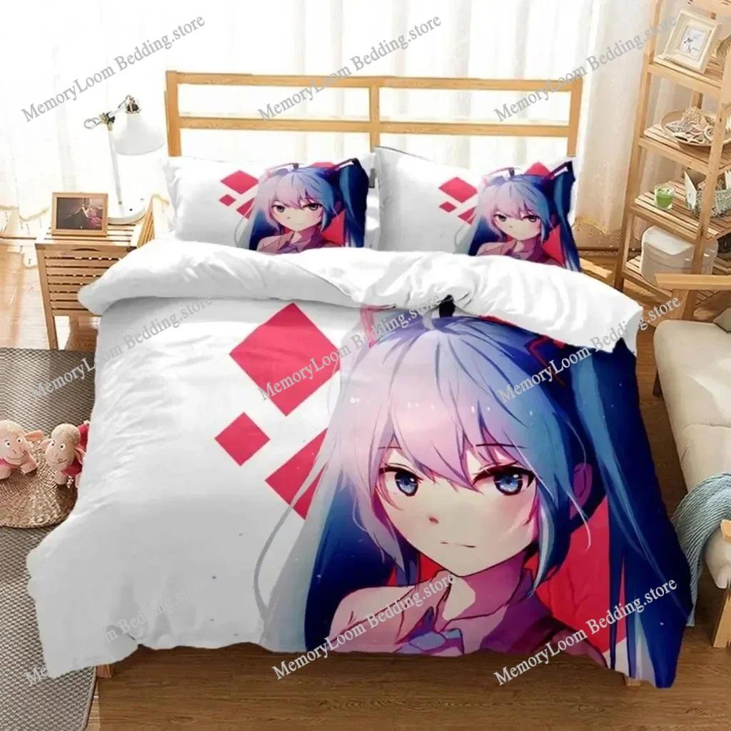 Princess Girl Hime Premium Luxury Bedding Set Japan Cartoon Soft Duvet Cover Plush Comforter Bedspread Twin/Single Size Printed