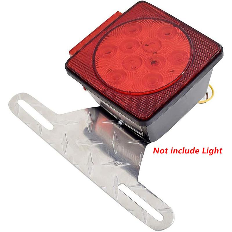 Aluminum Alloy Truck Trailer Camper License Plate Bracket Mount Stand Holder Number Plate Light Frame Support For Tractor Rv