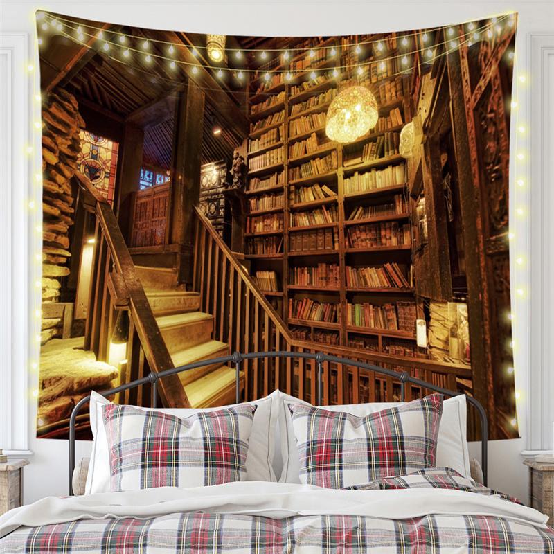 Nordic Nature Forest Landscape Mew Tapestry Background Cloth  HD Hanging Cloth Tapestry Home Decor