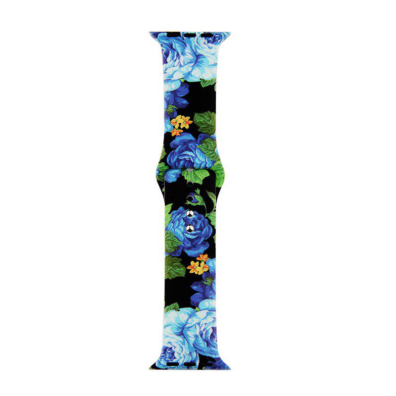 Měkký silikonový řemínek pro řemínek Apple Watch 5 4 40mm 44mm řemínek se sportovním potiskem pro řemínky řady iWatch 3 2 1 náramek 38mm 42mm