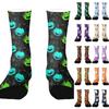 Unisex Mid-Calf Socks with Halloween Print Breathable Comfort Fit for Casual Wear
