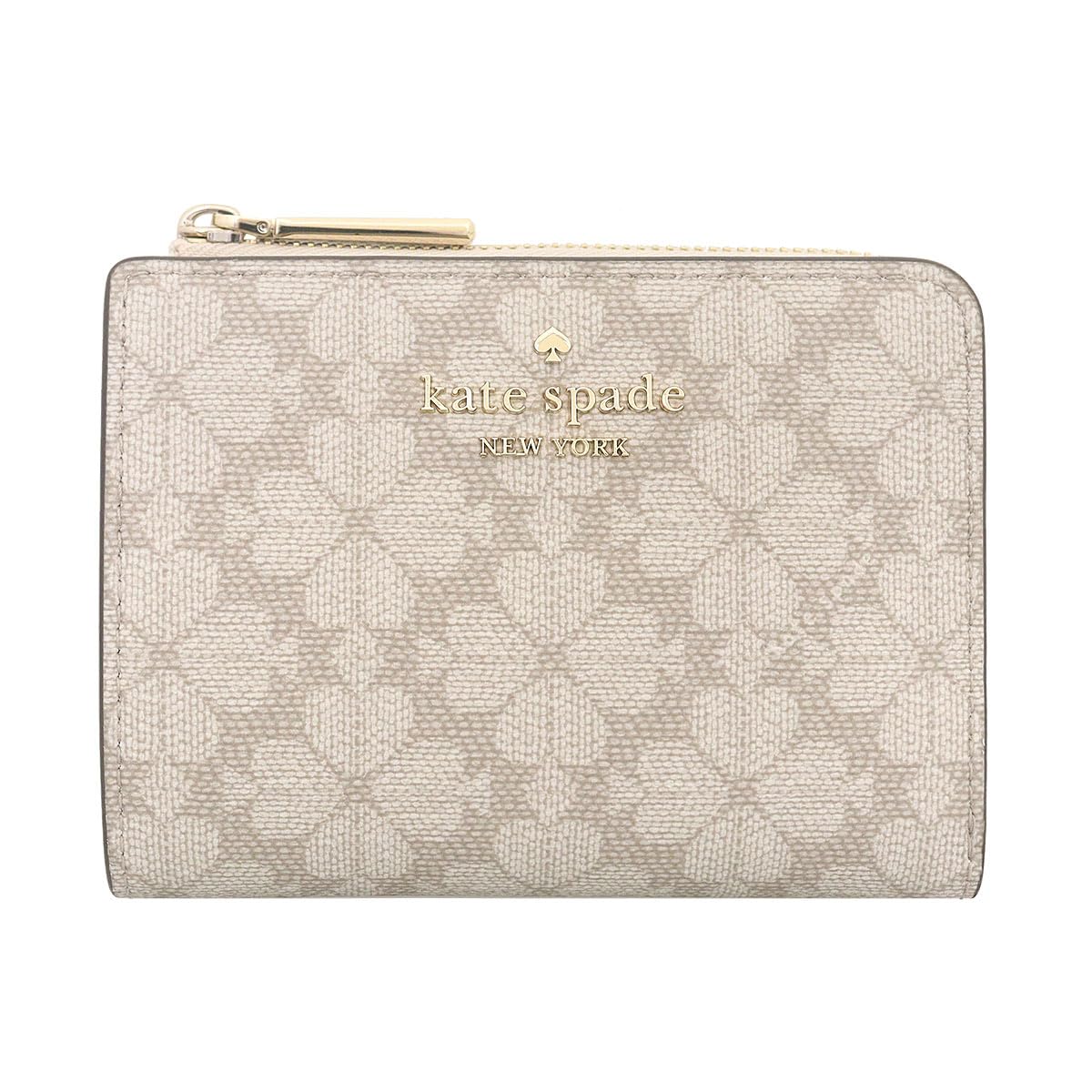 

Kate Spade KK894 Dark Beige Multicolor Spade Flower PVC Small Large Zip Wallet (Bi-fold) Women s [Outlet Item] [Brand Name] [Used]