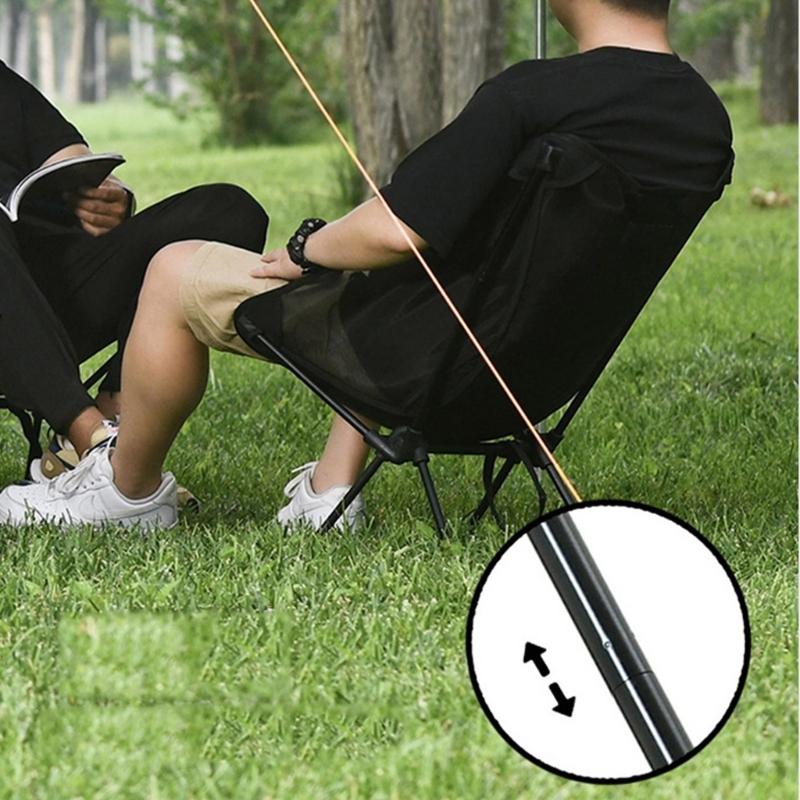 Moon Chair For Camping Fishing With 7075 Aluminum Frame Design Wide Feet Breathable Mesh Outdoor Relaxation